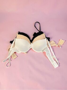 Women’s Lace Trim Bras - White, Nude & Black